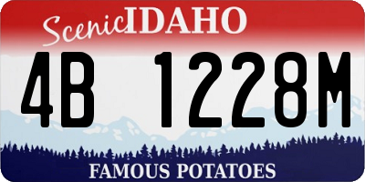 ID license plate 4B1228M