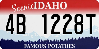 ID license plate 4B1228T