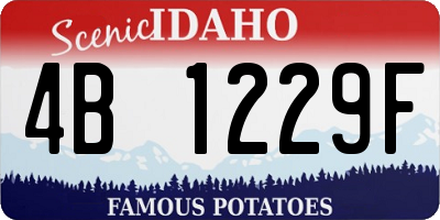 ID license plate 4B1229F