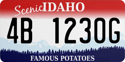 ID license plate 4B1230G