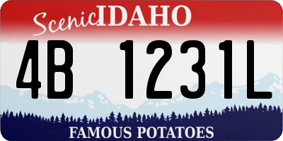 ID license plate 4B1231L