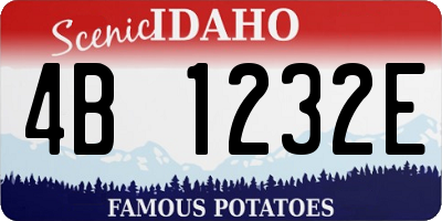 ID license plate 4B1232E