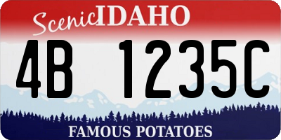 ID license plate 4B1235C