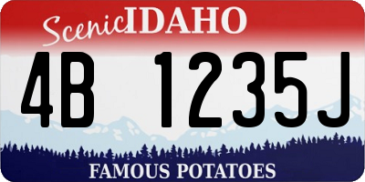 ID license plate 4B1235J
