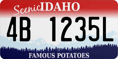 ID license plate 4B1235L