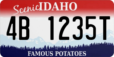 ID license plate 4B1235T