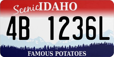 ID license plate 4B1236L