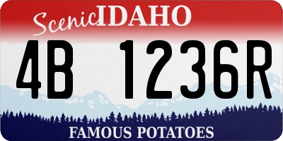 ID license plate 4B1236R