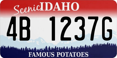 ID license plate 4B1237G