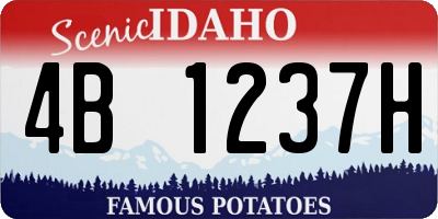 ID license plate 4B1237H