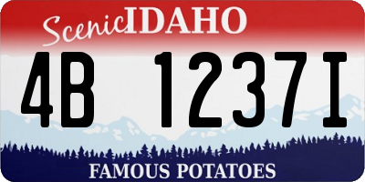 ID license plate 4B1237I