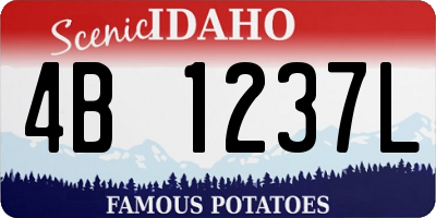 ID license plate 4B1237L