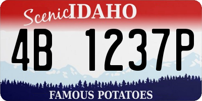 ID license plate 4B1237P