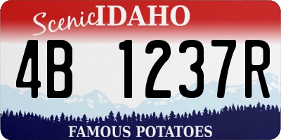 ID license plate 4B1237R