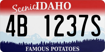 ID license plate 4B1237S