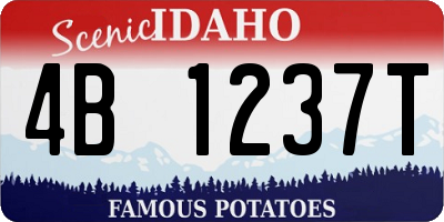 ID license plate 4B1237T