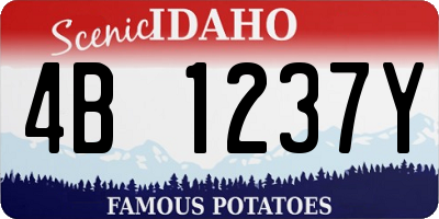 ID license plate 4B1237Y