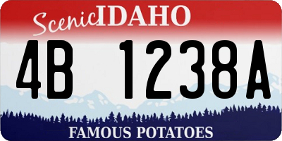 ID license plate 4B1238A