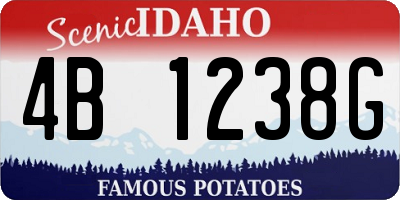 ID license plate 4B1238G