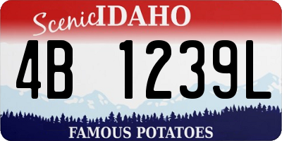 ID license plate 4B1239L