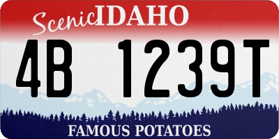 ID license plate 4B1239T