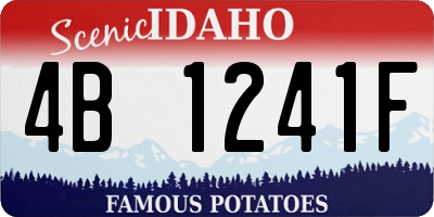 ID license plate 4B1241F