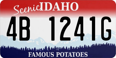 ID license plate 4B1241G