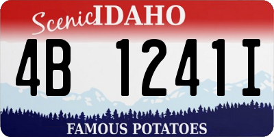 ID license plate 4B1241I