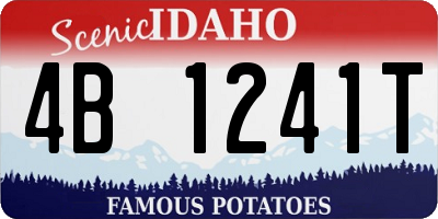 ID license plate 4B1241T