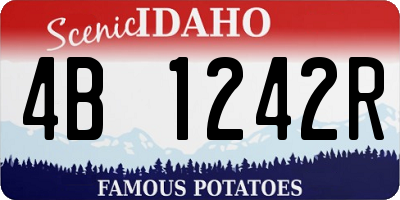 ID license plate 4B1242R