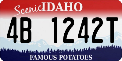 ID license plate 4B1242T
