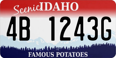 ID license plate 4B1243G