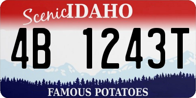ID license plate 4B1243T