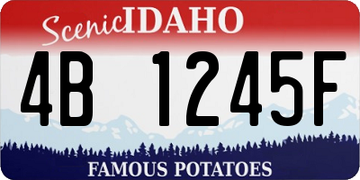 ID license plate 4B1245F