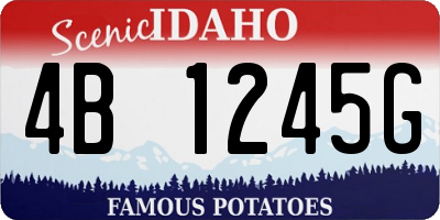 ID license plate 4B1245G