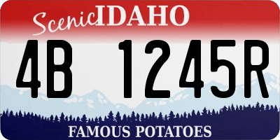 ID license plate 4B1245R