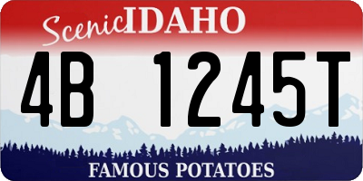 ID license plate 4B1245T