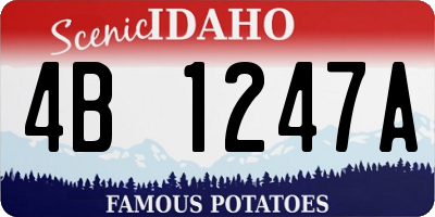 ID license plate 4B1247A