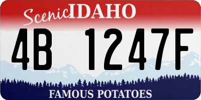 ID license plate 4B1247F