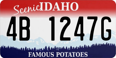 ID license plate 4B1247G
