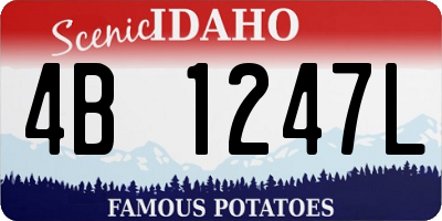 ID license plate 4B1247L