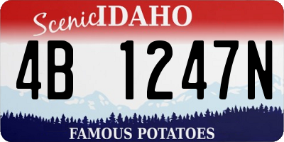 ID license plate 4B1247N