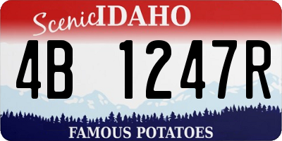 ID license plate 4B1247R