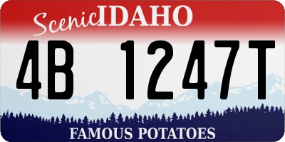 ID license plate 4B1247T