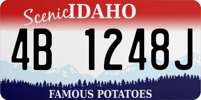ID license plate 4B1248J