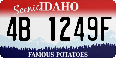 ID license plate 4B1249F