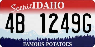 ID license plate 4B1249G