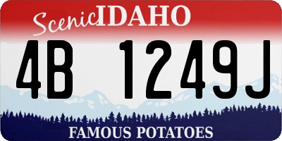 ID license plate 4B1249J