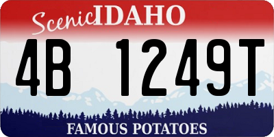 ID license plate 4B1249T