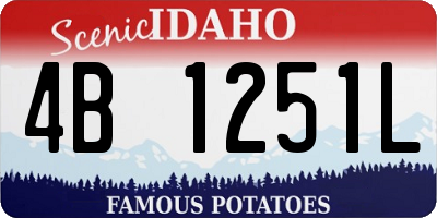 ID license plate 4B1251L
